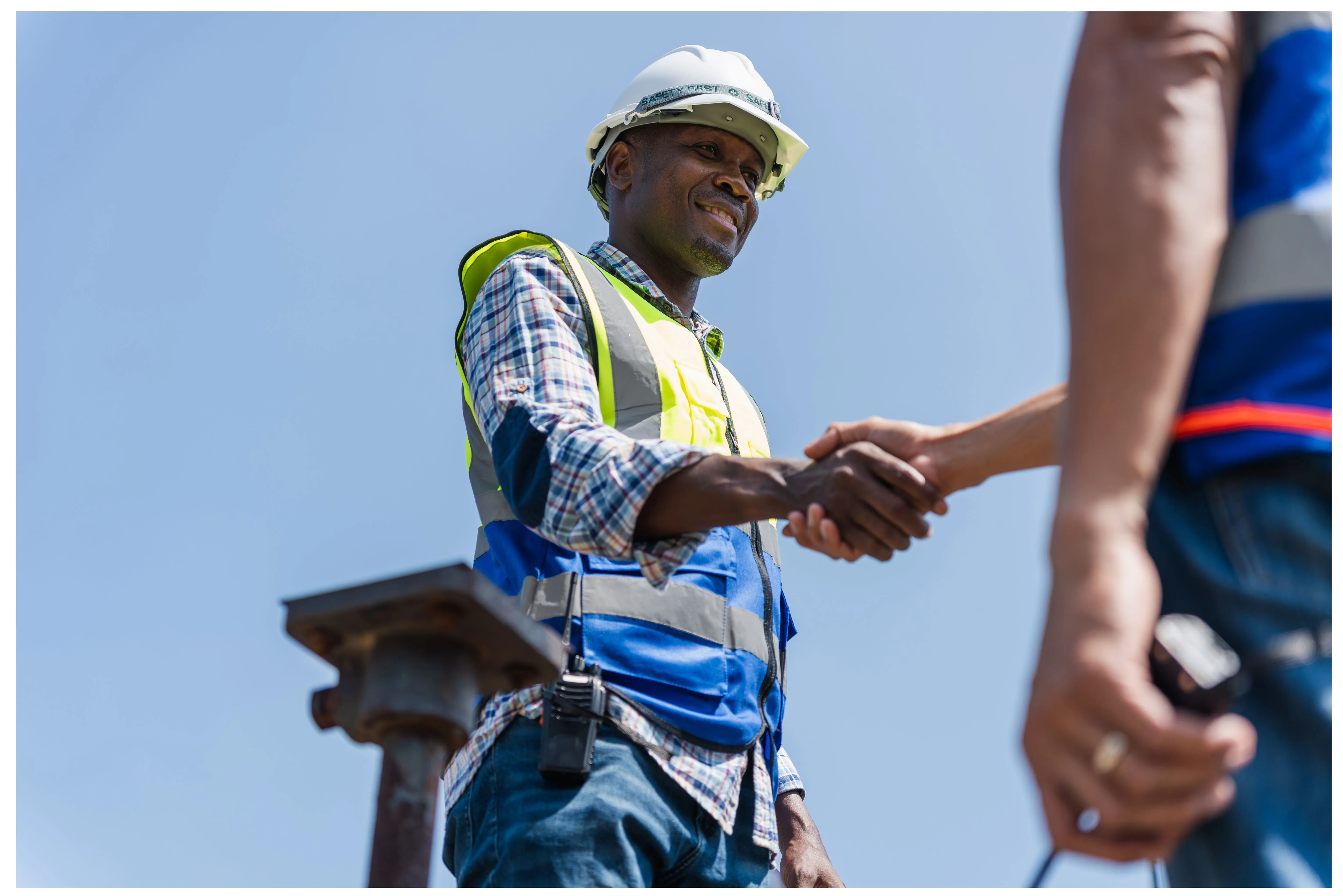 Safety professional handshake