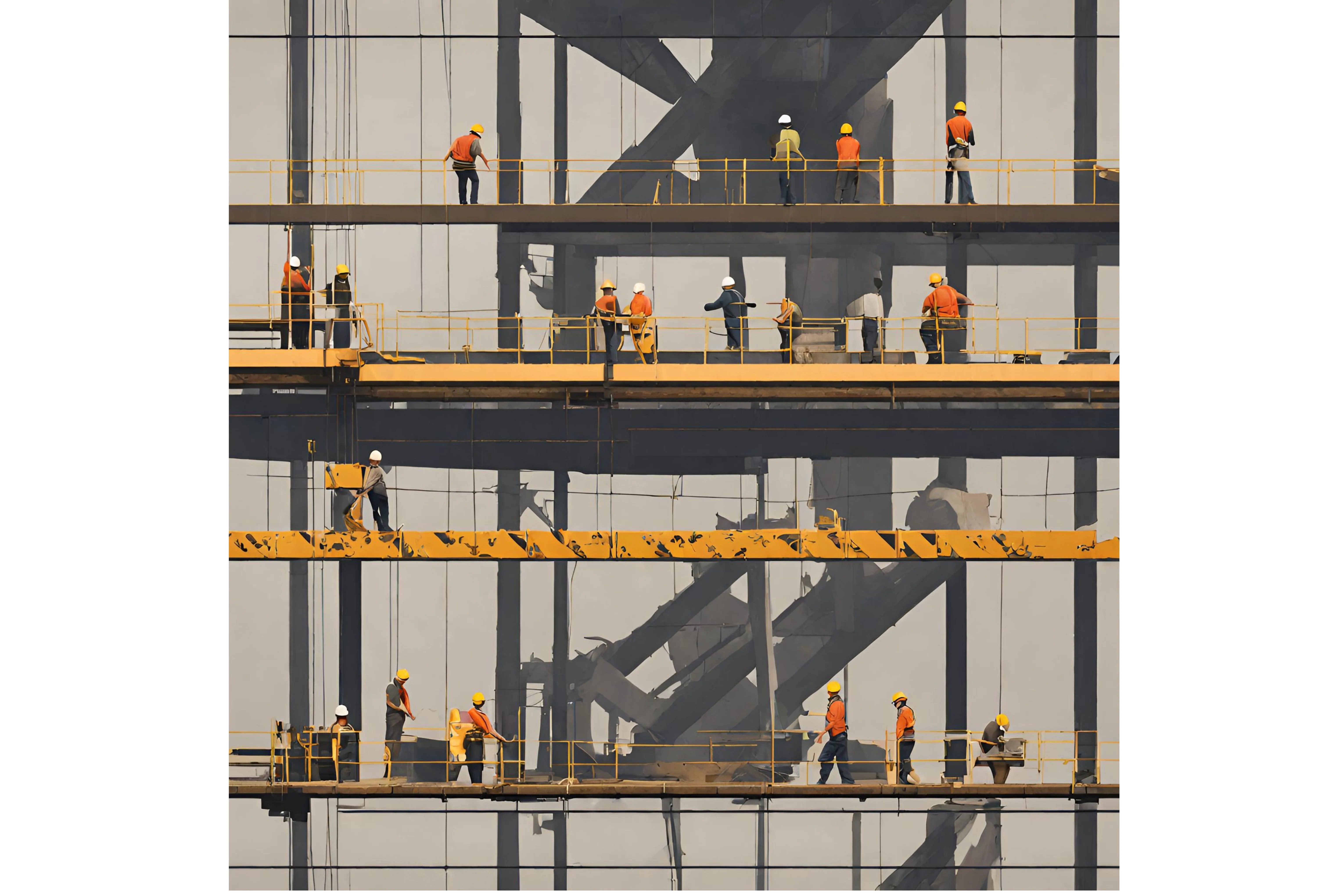 Construction workers on site